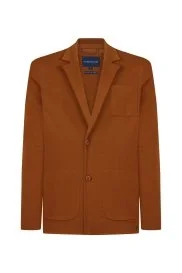 Hemington - Extrafine Merino Triko Blazer Karamel Rengi Ceket Hemington - Extrafine Merino Triko Blazer Karamel Rengi Ceket