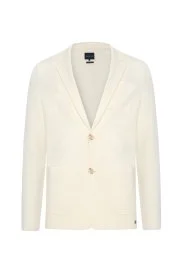 Hemington - Extrafine Merino Ekru Triko Blazer Ceket