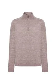 Hemington - Fermuarlı Merino Yün Camel Activewear Triko Hemington - Fermuarlı Merino Yün Camel Activewear Triko