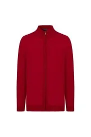 Hemington - Extrafine Merino Fermuarlı Kırmızı Triko Hırka Hemington - Extrafine Merino Fermuarlı Kırmızı Triko Hırka