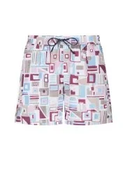 Hemington - Geometrik Desen Kum Rengi Beyaz Quick Dry Mayo Hemington - Geometrik Desen Kum Rengi Beyaz Quick Dry Mayo