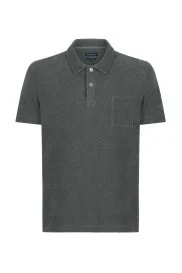 Hemington - Haki Havlu Kumaş Polo Yaka T-Shirt