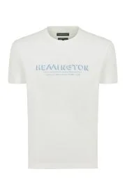 Hemington - Hemington Baskılı Keten Pamuk Karışım Beyaz T-Shirt Hemington - Hemington Baskılı Keten Pamuk Karışım Beyaz T-Shirt