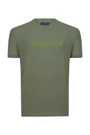 Hemington - Hemington Baskılı Keten Pamuk Karışım Haki T-Shirt Hemington - Hemington Baskılı Keten Pamuk Karışım Haki T-Shirt