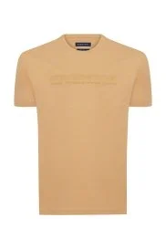 Hemington - Hemington Kabartma Baskılı Kum Rengi Pima Pamuk T-Shirt Hemington - Hemington Kabartma Baskılı Kum Rengi Pima Pamuk T-Shirt