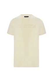 Hemington - Hemington Kabartma Baskılı Krem Rengi Pima Pamuk T-Shirt Hemington - Hemington Kabartma Baskılı Krem Rengi Pima Pamuk T-Shirt