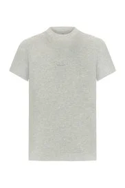 Hemington - Hemington Logolu Bisiklet Yaka Açık Gri T-Shirt