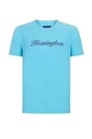 Hemington - Hemington Logolu Bisiklet Yaka Turkuaz Pamuk T-Shirt Hemington - Hemington Logolu Bisiklet Yaka Turkuaz Pamuk T-Shirt
