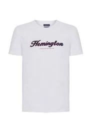 Hemington - Hemington Logolu Bisiklet Yaka Kırık Beyaz Pamuk T-Shirt Hemington - Hemington Logolu Bisiklet Yaka Kırık Beyaz Pamuk T-Shirt