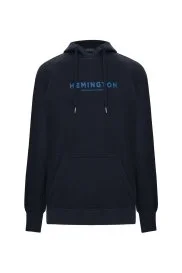 Hemington - Hemington Logolu Kapüşonlu Lacivert Hoody