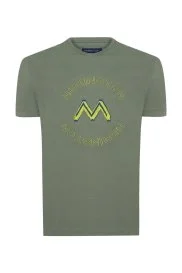 Hemington - Hemington Logolu Pima Pamuk Haki T-Shirt Hemington - Hemington Logolu Pima Pamuk Haki T-Shirt