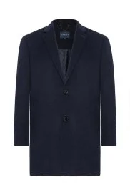 Hemington - İtalyan Saf Yün Lacivert Palto