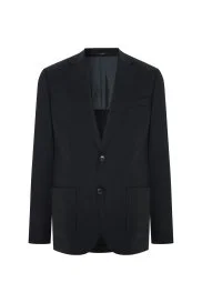 Hemington - İtalyan Yün Kaşmir Karışım Siyah Blazer Ceket Hemington - İtalyan Yün Kaşmir Karışım Siyah Blazer Ceket