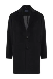 Hemington - İtalyan Yün Siyah Palto