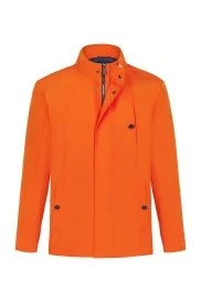 Hemington - Kapüşon Detaylı Turuncu Mevsimlik Mont