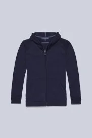 Hemington - Kapüşonlu Giza Pamuk Lacivert Çocuk Spor Hırka