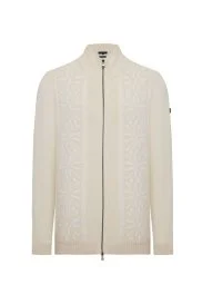 Hemington - Kar Desen Nakışlı Kaşmir Yün Karışım Ekru Triko Ceket Hemington - Kar Desen Nakışlı Kaşmir Yün Karışım Ekru Triko Ceket