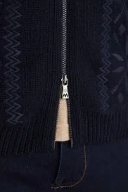 Hemington - Kar Desen Nakışlı Kaşmir Yün Karışım Lacivert Triko Ceket Hemington - Kar Desen Nakışlı Kaşmir Yün Karışım Lacivert Triko Ceket