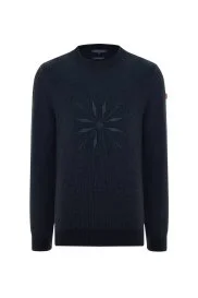 Hemington - Kaşmir Yün Karışım Kar Desenli Lacivert Kazak