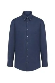 Hemington - Kaşmir Karışım Lacivert Spor Gömlek