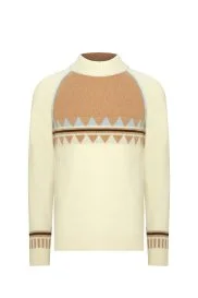 Hemington - Kaşmir Karışım Lupetto Yaka Ekru Kazak