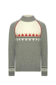 Hemington - Kaşmir Karışım Lupetto Yaka Gri Kazak