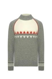 Hemington - Kaşmir Karışım Yarım Balıkçı Yaka Gri Kazak