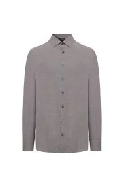 Hemington - Kaşmir Karışım Gizli Düğme Koyu Kahve Gömlek Hemington - Kaşmir Karışım Gizli Düğme Koyu Kahve Gömlek