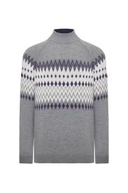 Hemington - Kaşmir Merino Yün Karışım Lupetto Yaka Açık Gri Kazak Hemington - Kaşmir Merino Yün Karışım Lupetto Yaka Açık Gri Kazak