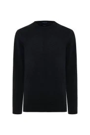 Hemington - Kaşmir Pamuk Karışım Bisiklet Yaka Siyah Triko Hemington - Kaşmir Pamuk Karışım Bisiklet Yaka Siyah Triko