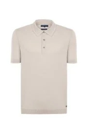 Hemington - Kaşmir Pamuk Karışım Krem Rengi Triko Polo