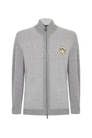 Hemington - Kaşmir Yün Karışım Saç Örgü Desen Gri Hırka Hemington - Kaşmir Yün Karışım Saç Örgü Desen Gri Hırka