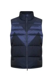 Hemington - Kaz Tüyü Dolgulu M Logolu Lacivert Dış Giyim Yelek