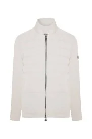 Hemington - Kaz Tüyü Dolgulu Örgü Kol Beyaz Mont