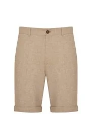 Hemington - Keten Pamuk Karışım Kum Rengi Chino Şort Hemington - Keten Pamuk Karışım Kum Rengi Chino Şort