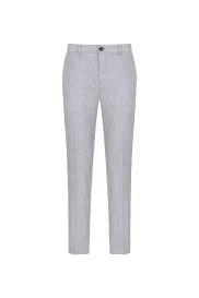 Hemington - Keten Pamuk Karışımlı Açık Gri Chino Pantolon