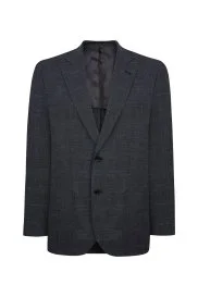 Hemington - Keten-Yün Karışım Siyah Yazlık Blazer Ceket Hemington - Keten-Yün Karışım Siyah Yazlık Blazer Ceket