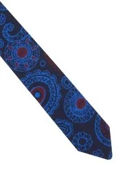 Hemington - Desenli Lacivert Örgü Kravat Hemington - Desenli Lacivert Örgü Kravat