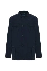 Lacivert Dört Cep İnce Mont