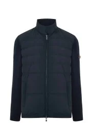 Hemington - Kaz Tüyü Dolgulu Örgü Kol Lacivert Mont