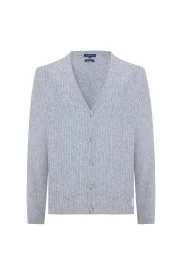 Hemington - Lambswool Yün Açık Gri Hırka