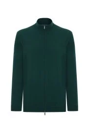 Hemington - Lambswool Yün Fermuarlı Yeşil Hırka Hemington - Lambswool Yün Fermuarlı Yeşil Hırka