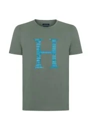 Hemington - Logo Baskılı Haki Bisiklet Yaka Pamuk T-Shirt Hemington - Logo Baskılı Haki Bisiklet Yaka Pamuk T-Shirt