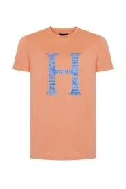 Hemington - Logo Baskılı Turuncu Bisiklet Yaka Pamuk T-Shirt Hemington - Logo Baskılı Turuncu Bisiklet Yaka Pamuk T-Shirt