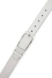 Beyaz El Yapımı Süet Kemer