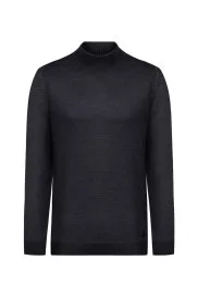 Hemington - Lupetto Yaka Merino Yün Antrasit Triko