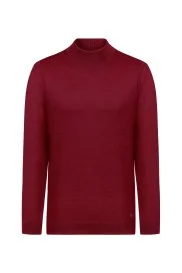 Hemington - Lupetto Yaka Merino Yün Bordo Triko