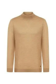 Hemington - Lupetto Yaka Merino Yün Camel Triko