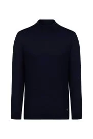 Hemington - Lupetto Yaka Merino Yün Lacivert Triko