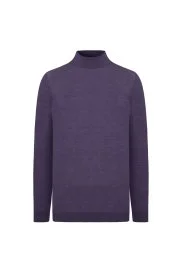 Hemington - Lupetto Yaka Merino Yün Mor Triko
